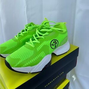 Zumba Fitness Neon Green and Black Sneakers